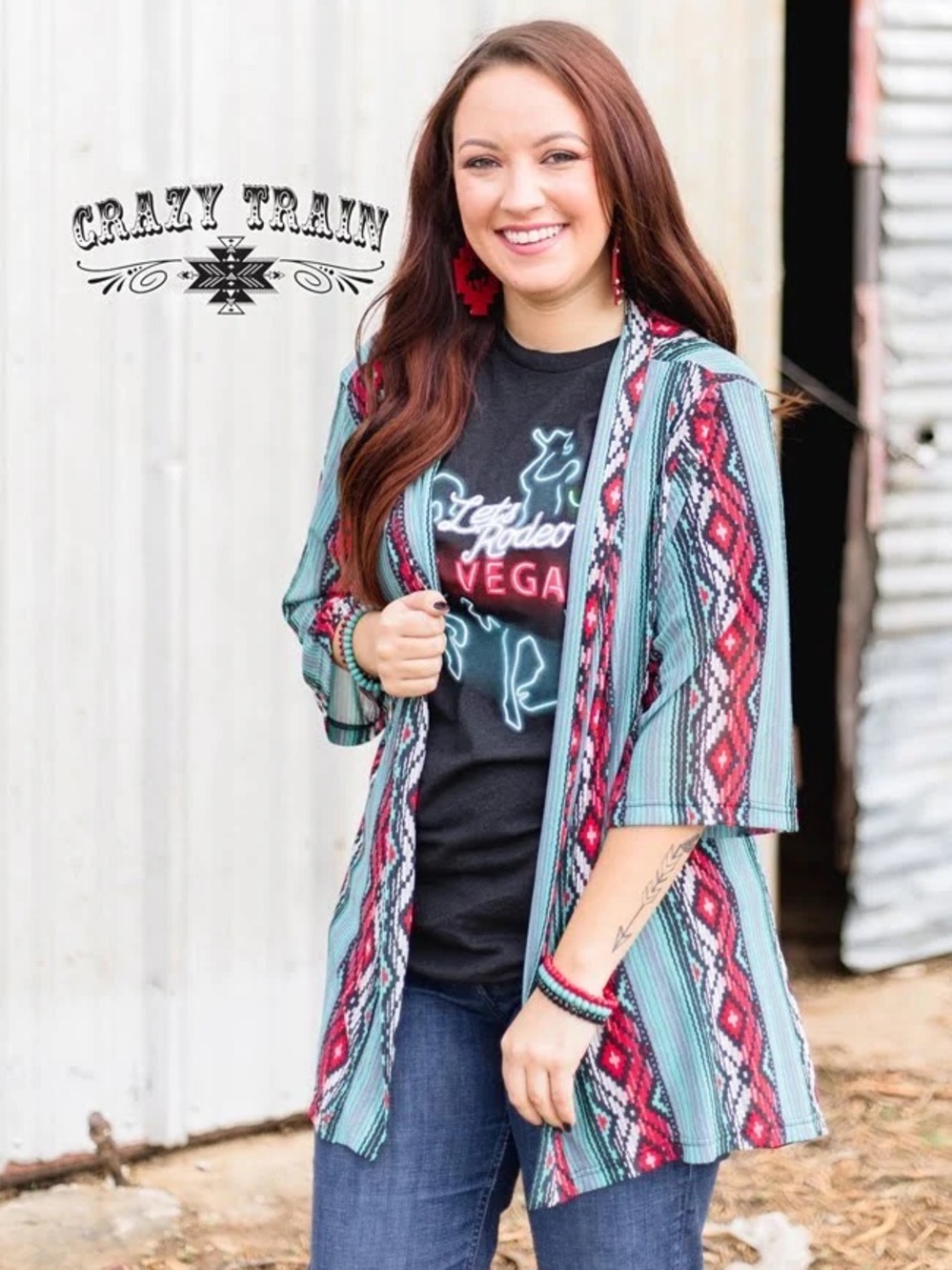 One Size Cowboy Classic Serape Sheer Kimono